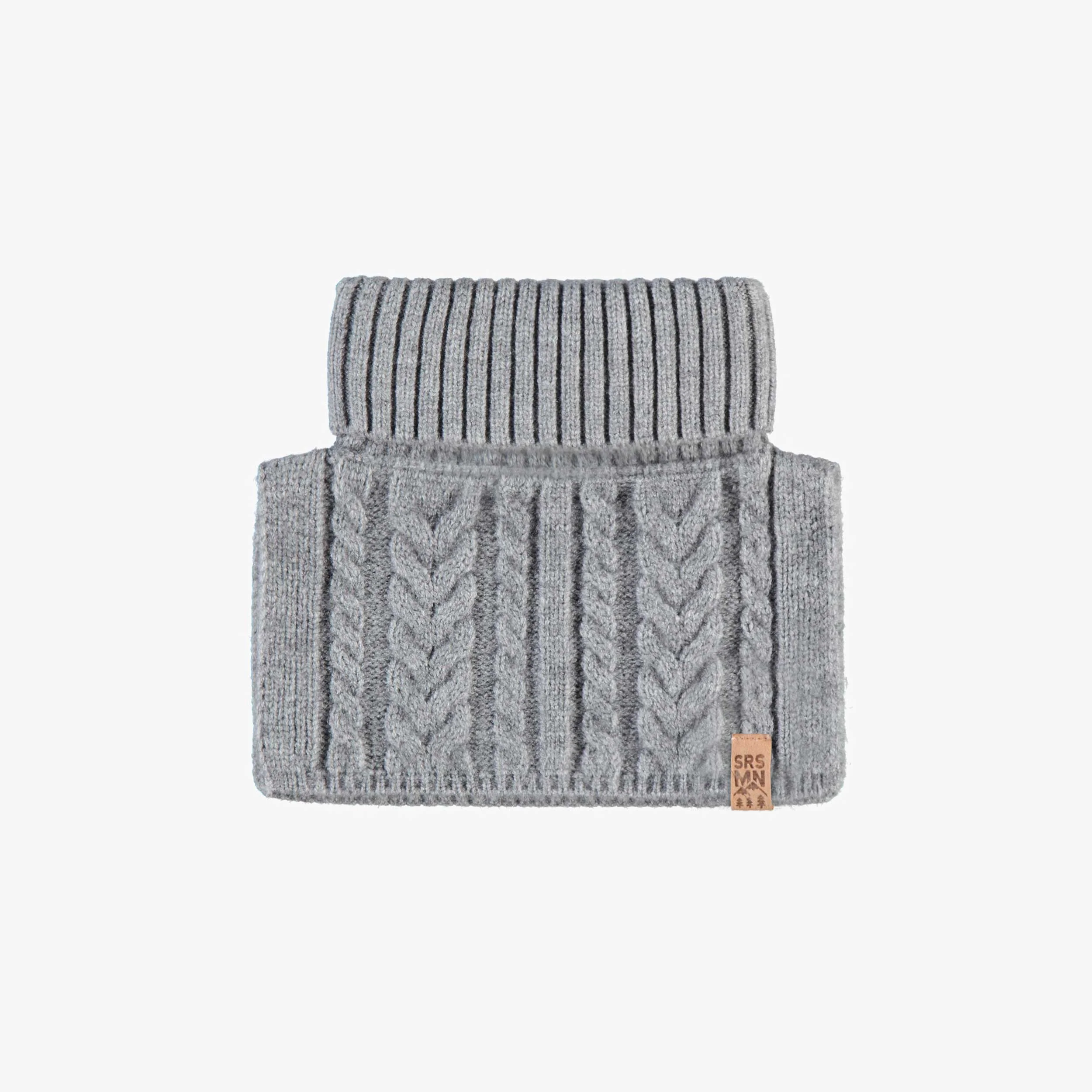 Cache-cou gris en tricot, bébé