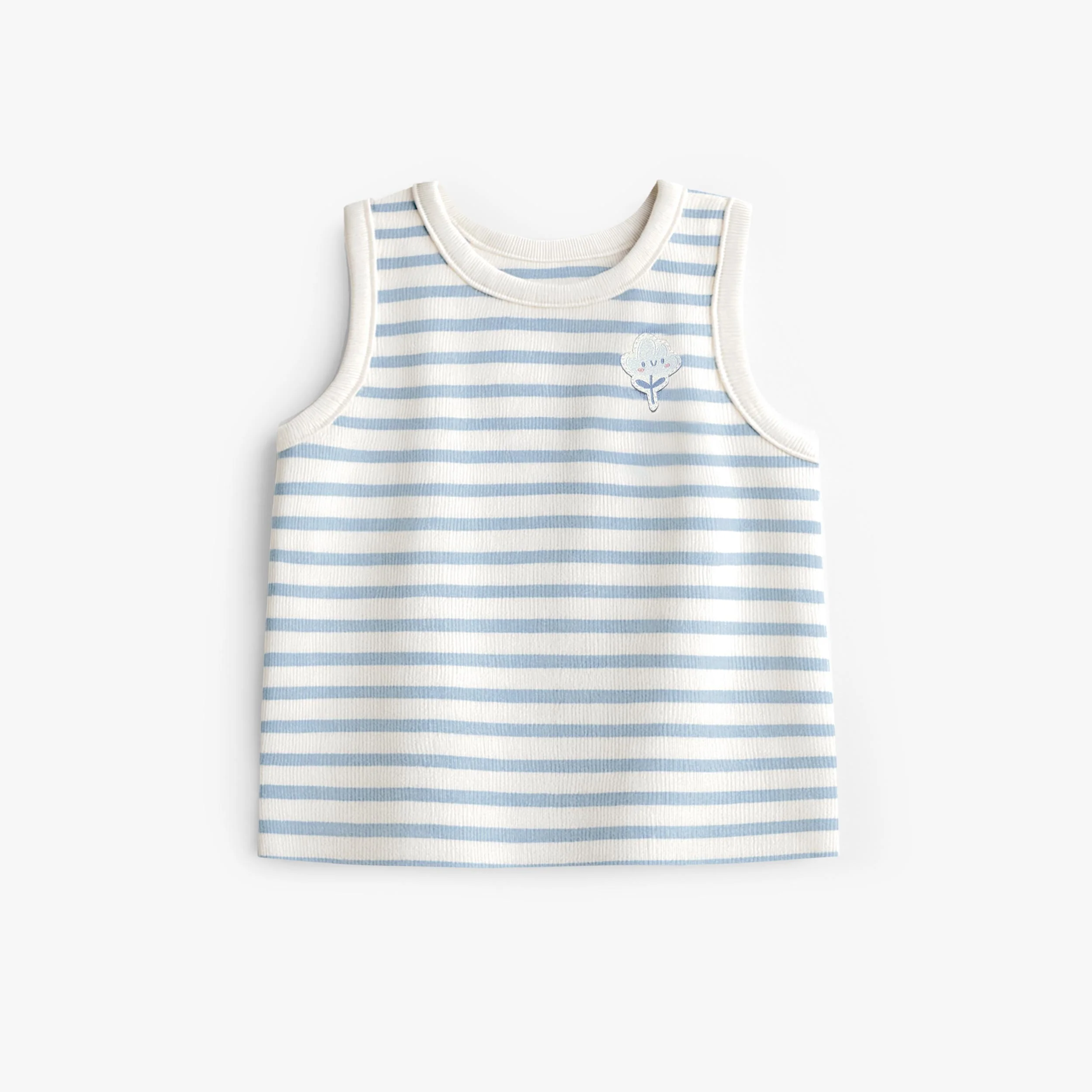 Camisole blanche à rayures bleues, bébé