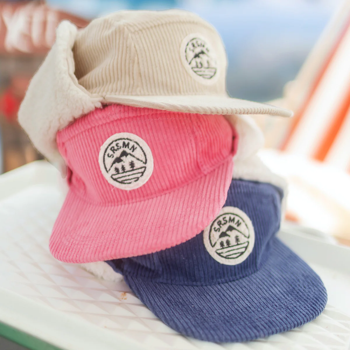 Casquette bleue en velours côtelé, enfant - Image 3