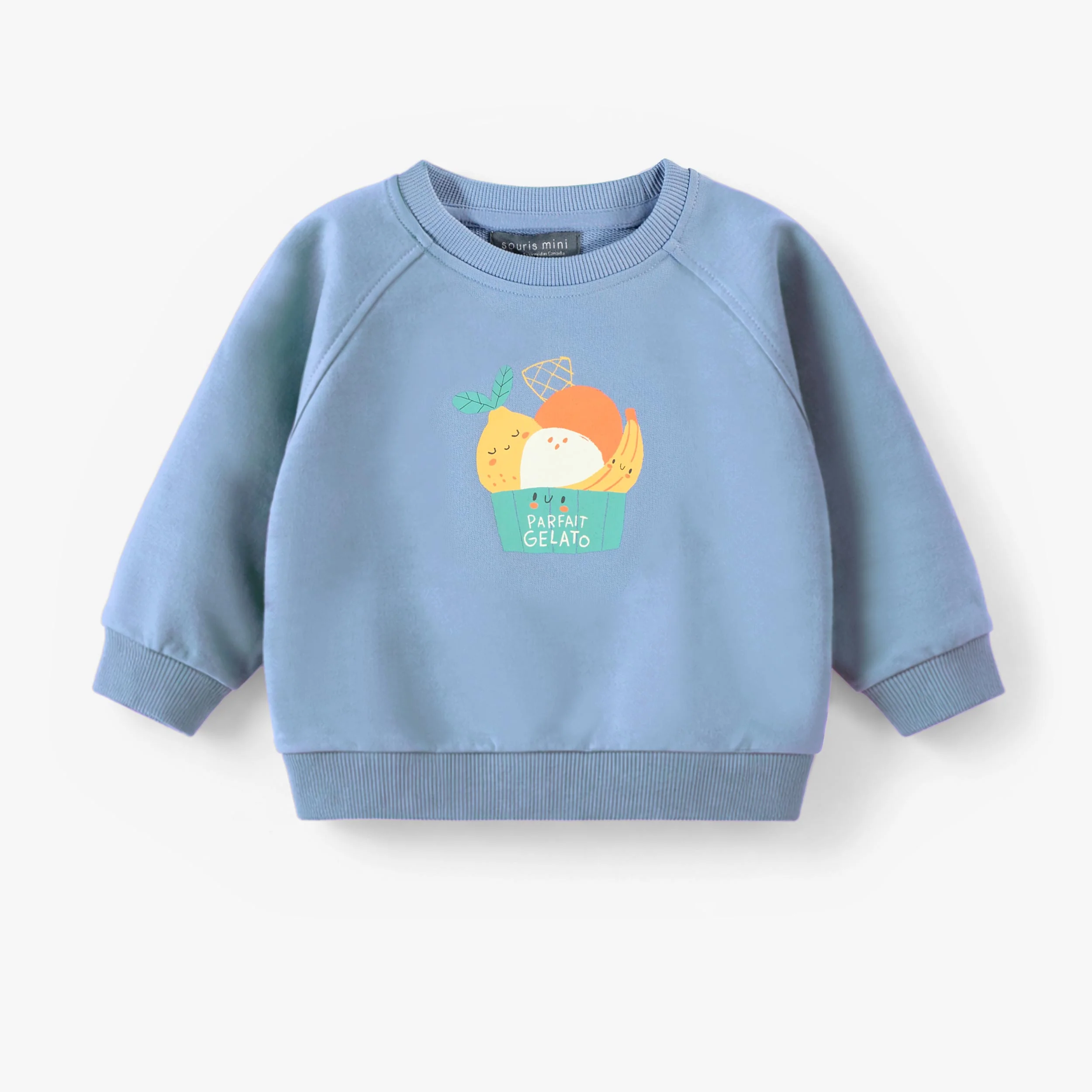 Chandail bleu avec illustration, bébé