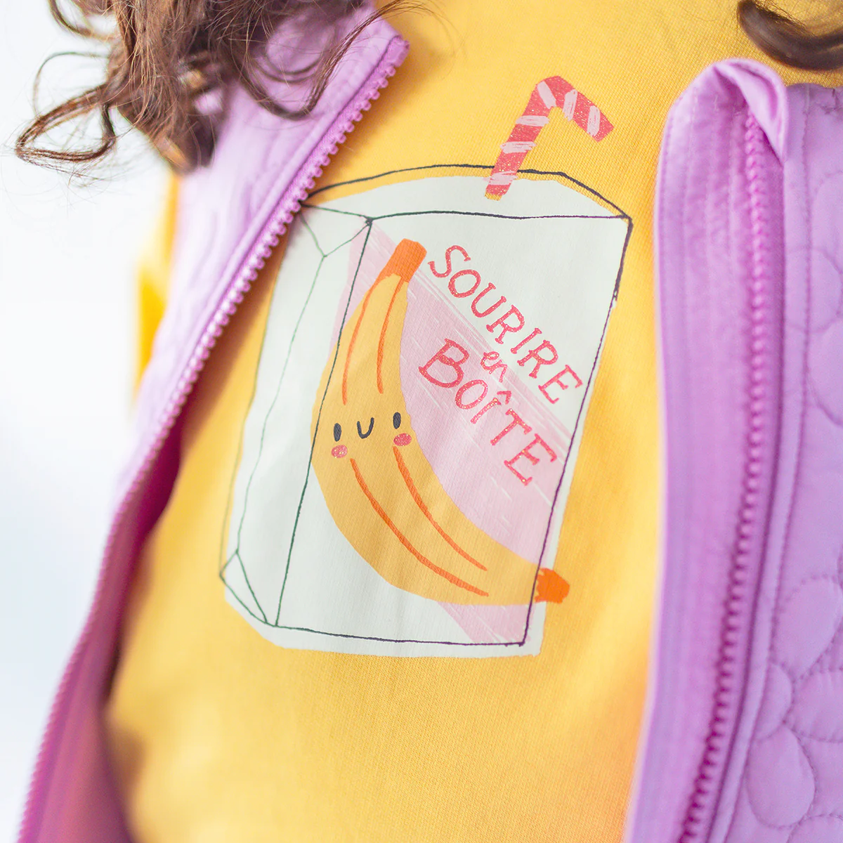 Chandail jaune avec illustration, enfant - Image 3