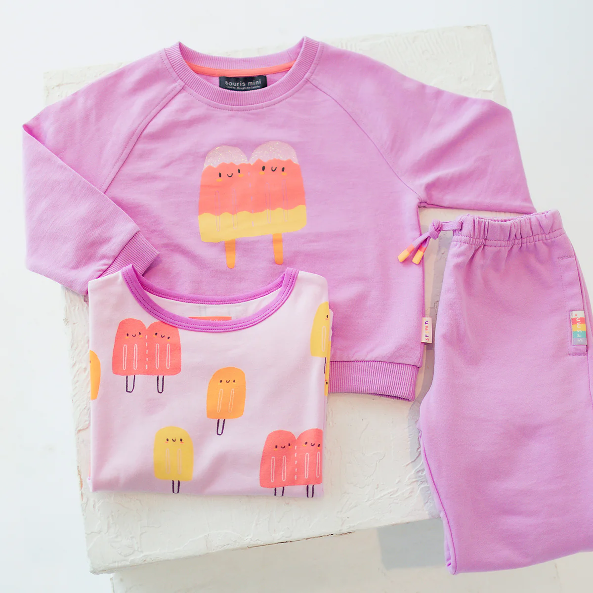 Chandail mauve avec illustration, bébé - Image 3