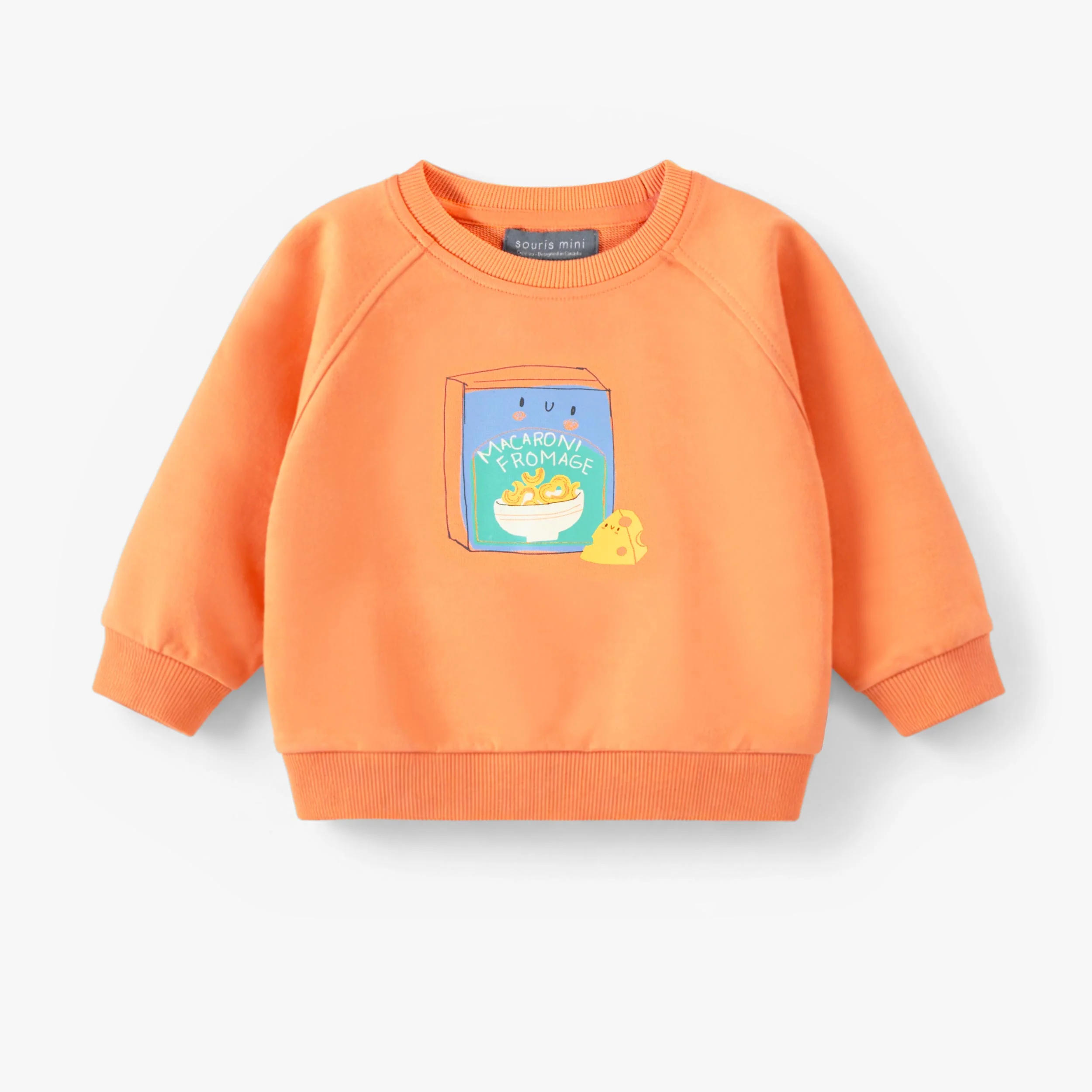 Chandail orange avec illustration, bébé