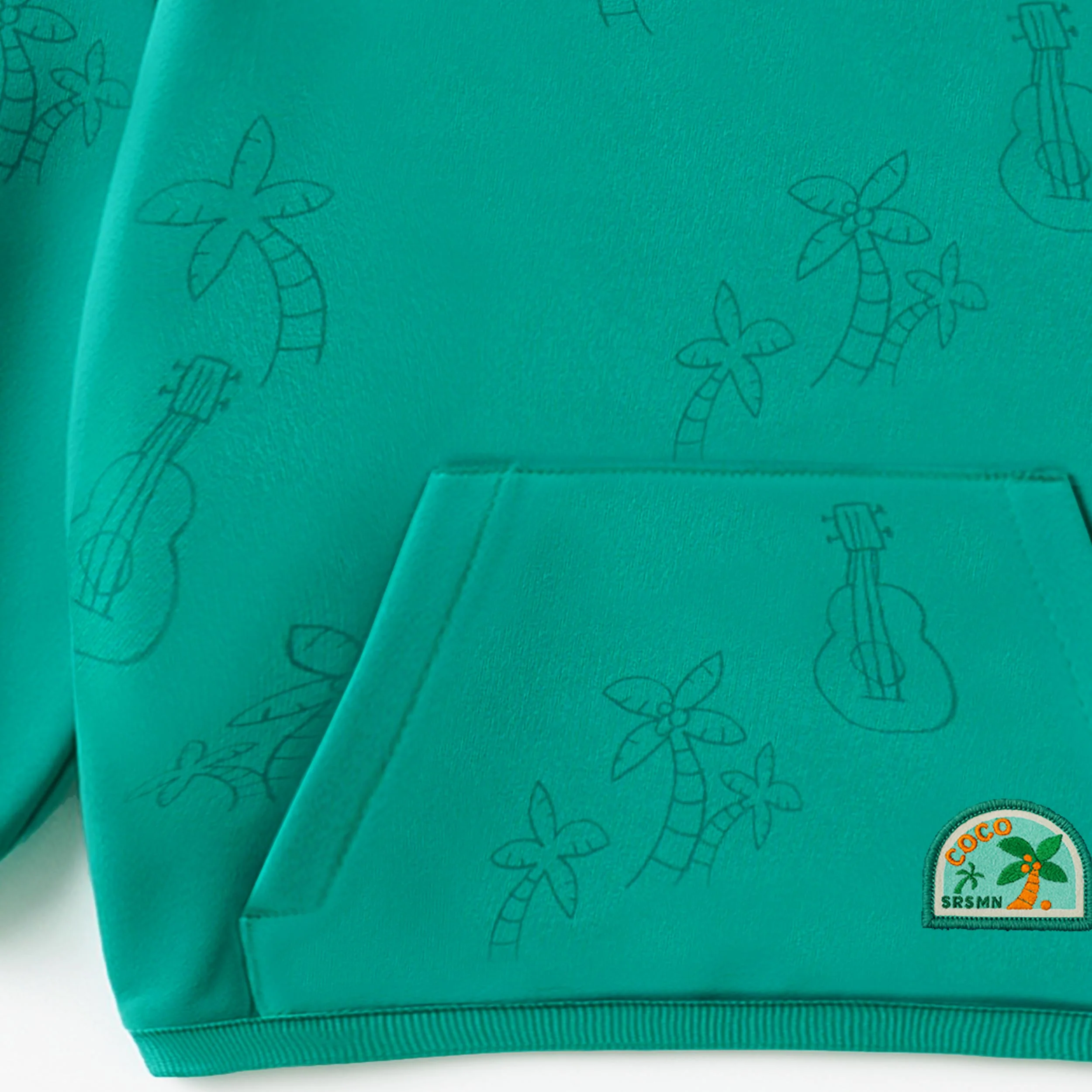 Chandail turquoise à motifs de palmiers et guitares, bébé - Image 7