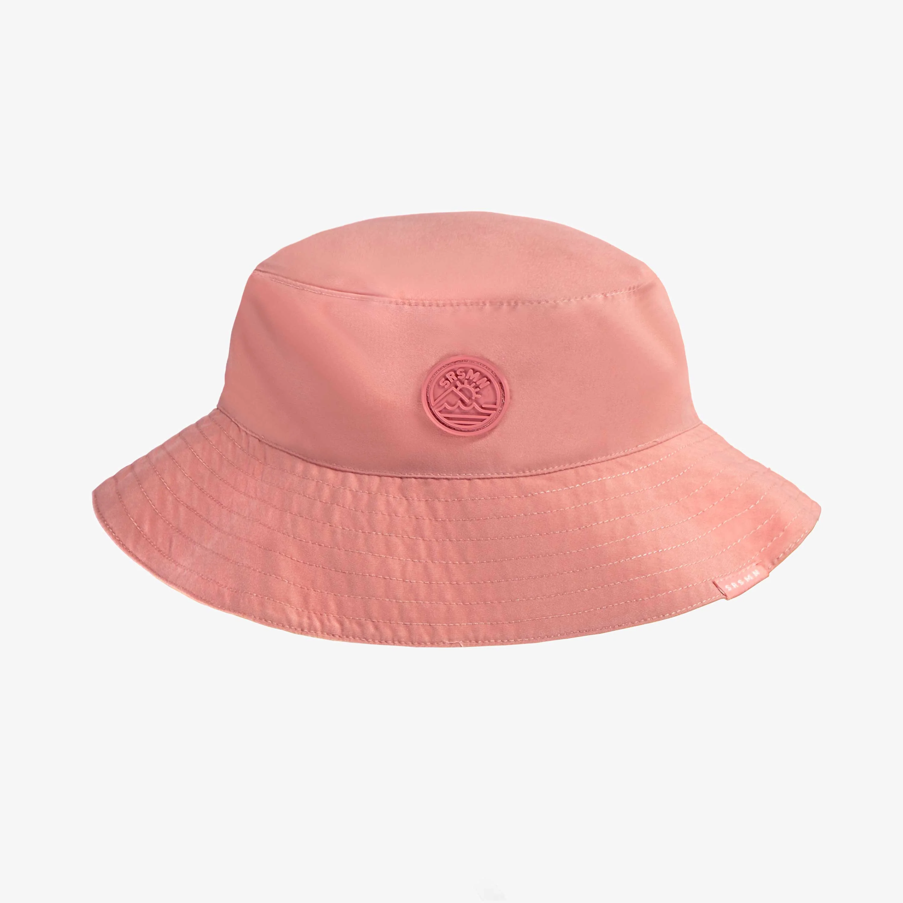 Chapeau de soleil rose réversible jaune et blanc à rayures, enfant - Image 2