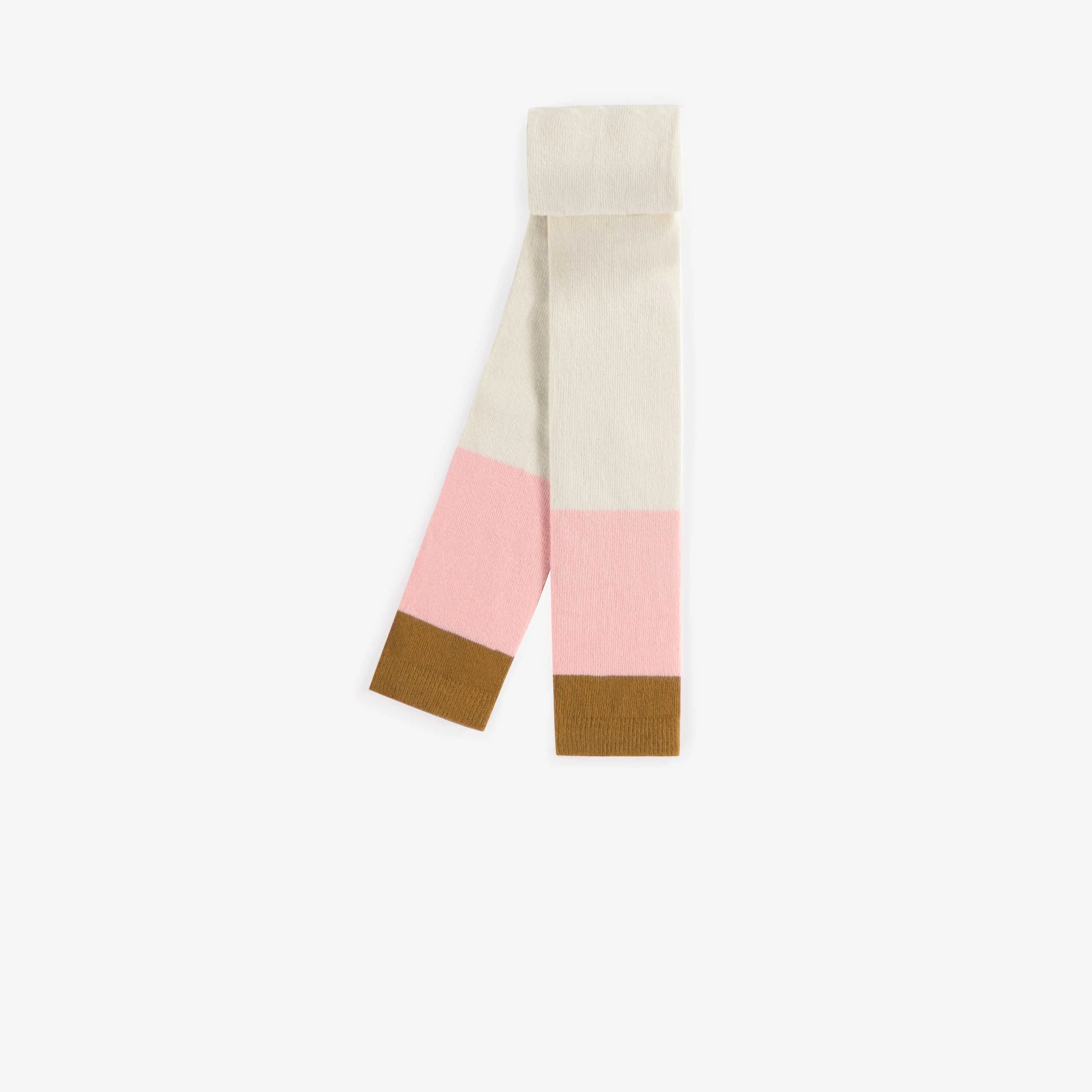 Collant sans pied crème avec des lignes colorées, bébé
