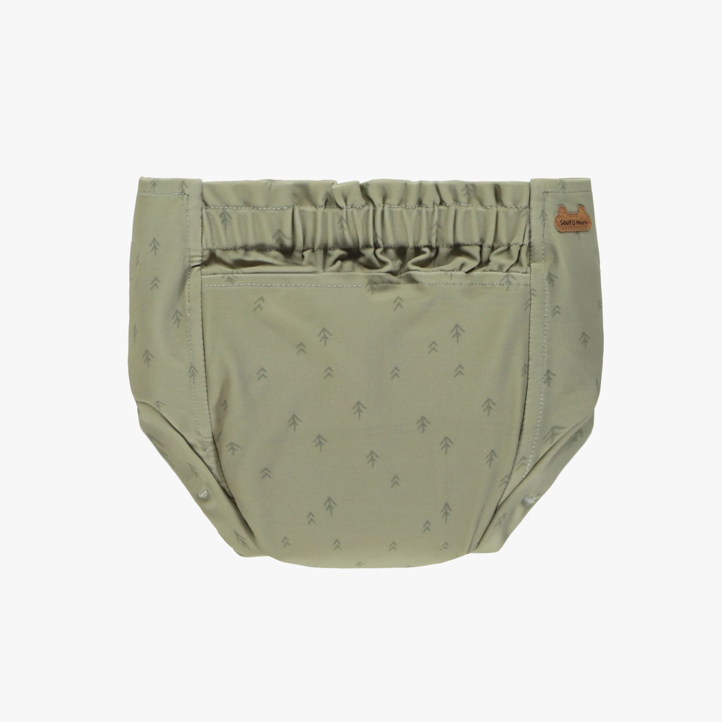 Couche réutilisable ultramince vert sauge à motif de flèches, bébé - Image 3