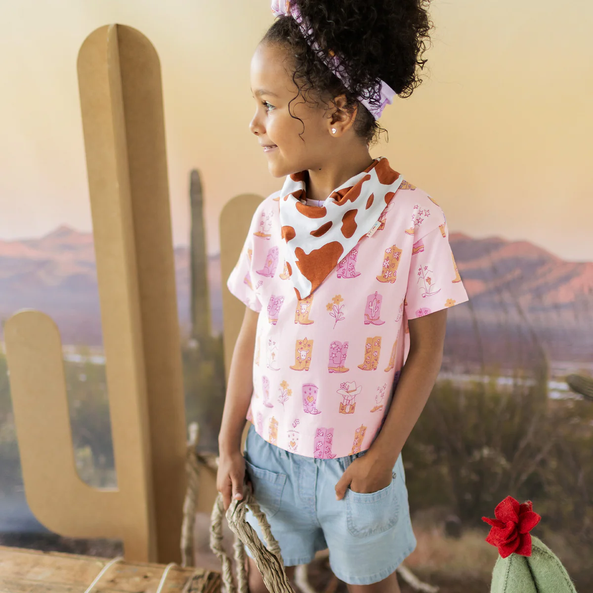 Foulard à motif vache, enfant - Image 3