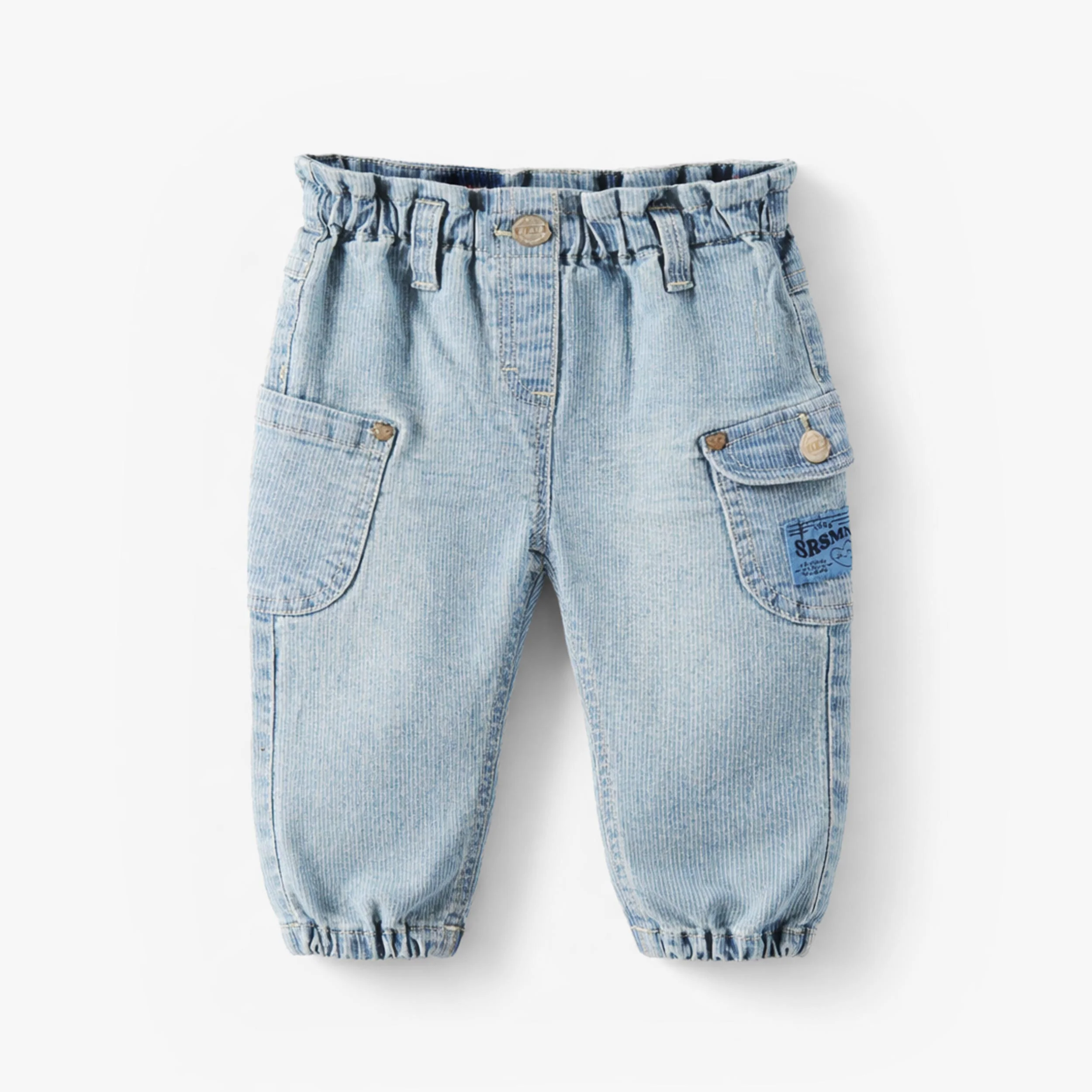 Jean bleu pâle à rayures, bébé