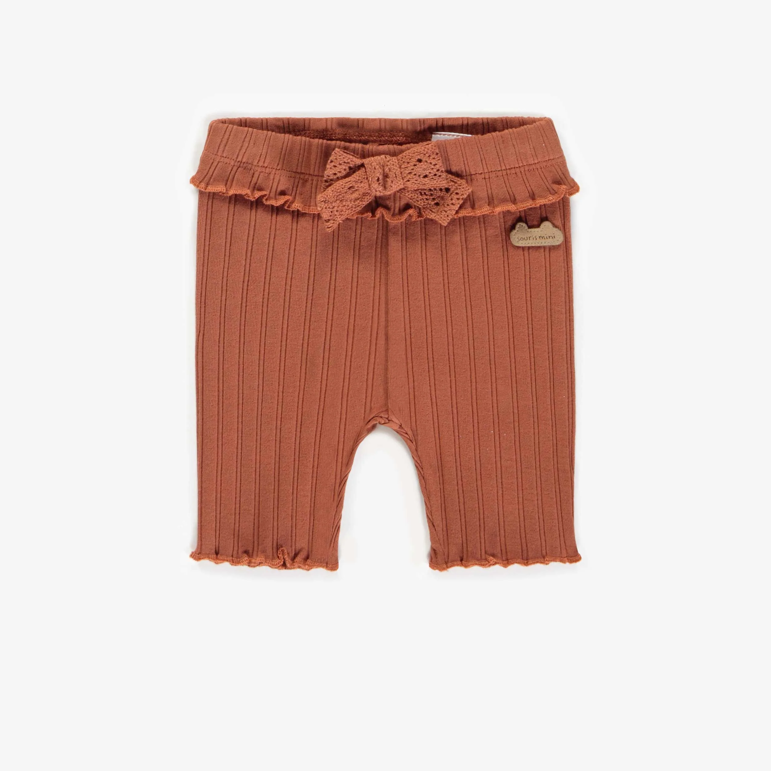 Legging court rouille en maille irrégulière, naissance