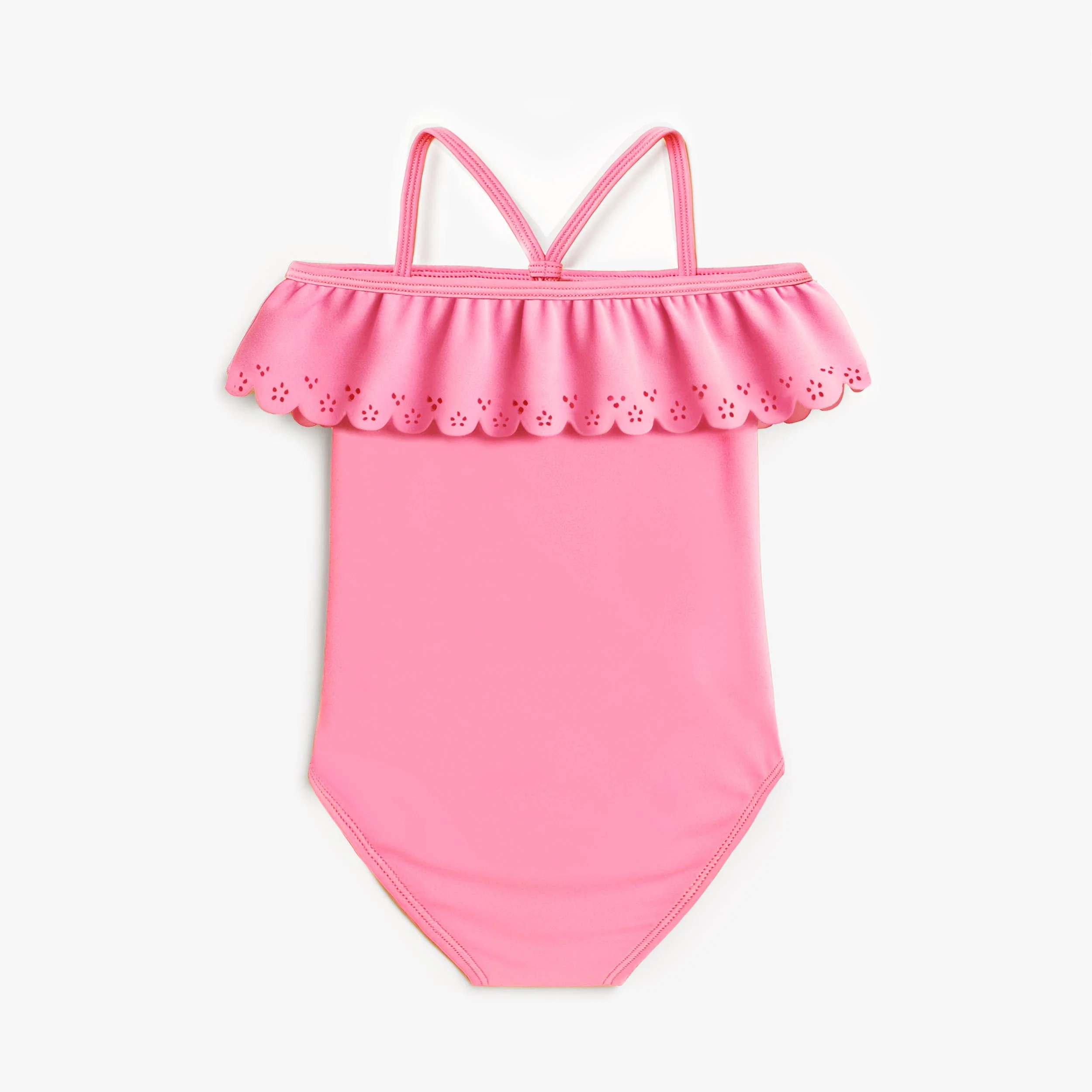 Maillot de bain une pièce rose avec volant, enfant - Image 2