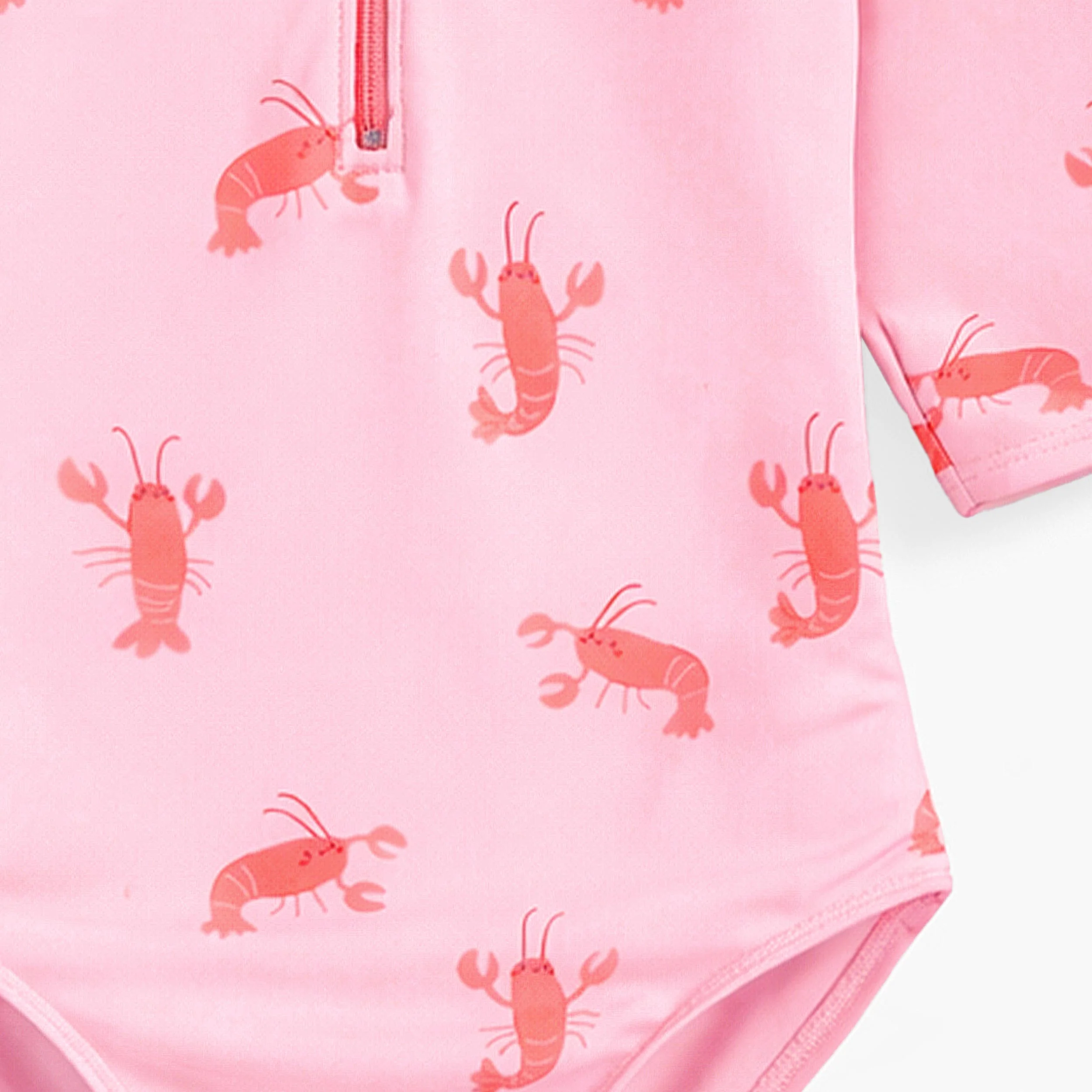 Maillot de bain une pièce rose à motifs de homards, enfant - Image 5