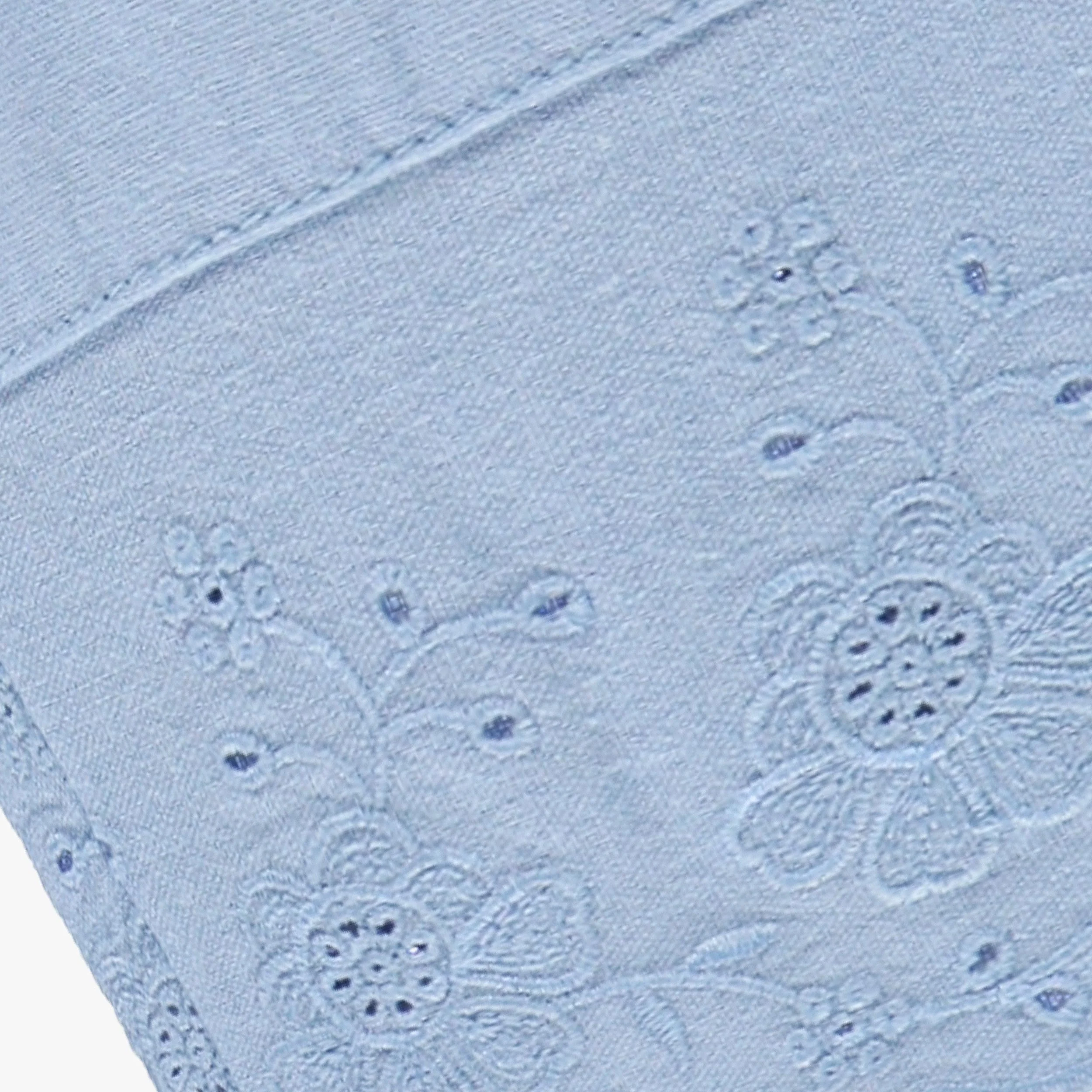 Pantalon bleu avec broderie anglaise, bébé - Image 4