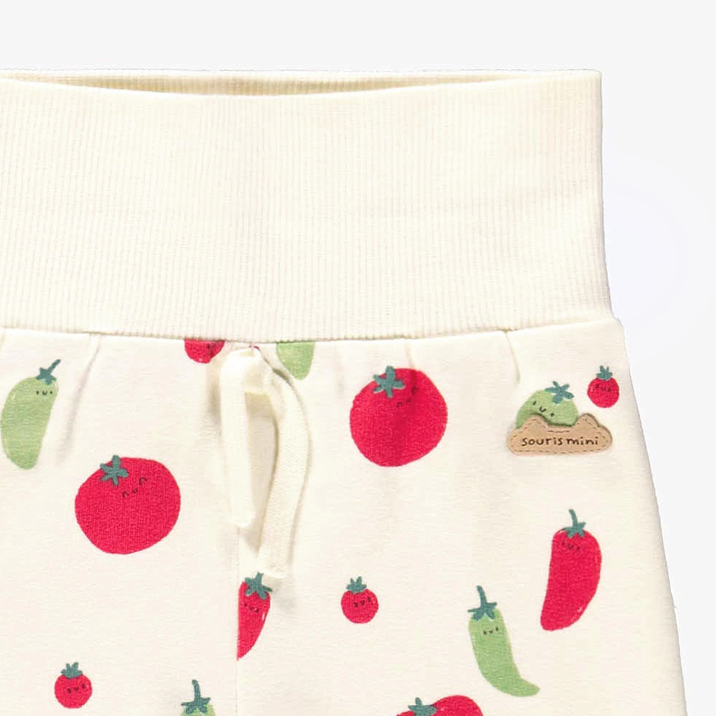 Pantalon crème à motifs de tomates et piments, naissance - Image 3