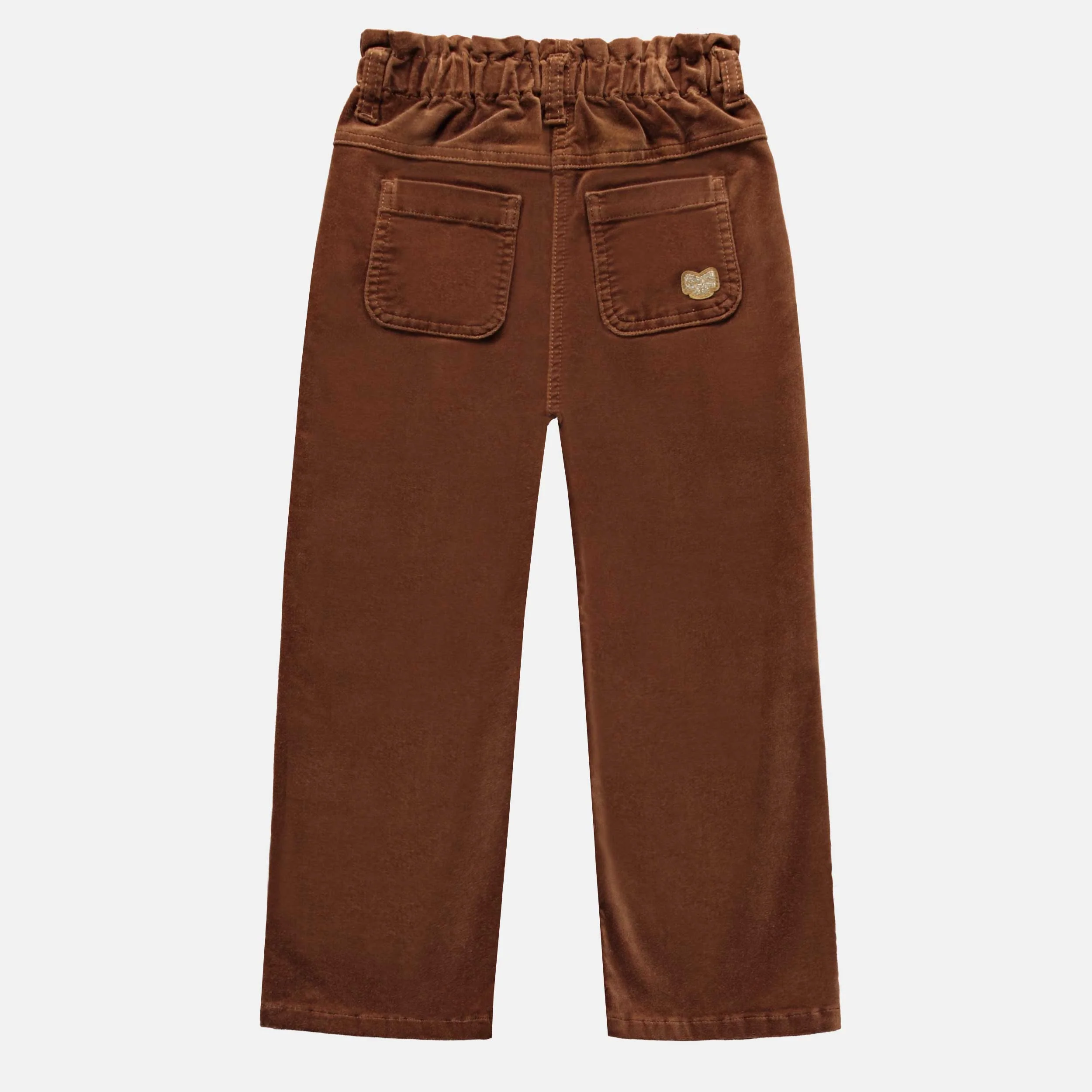 Pantalon marron à jambes larges en velours côtelé, enfant - Image 3