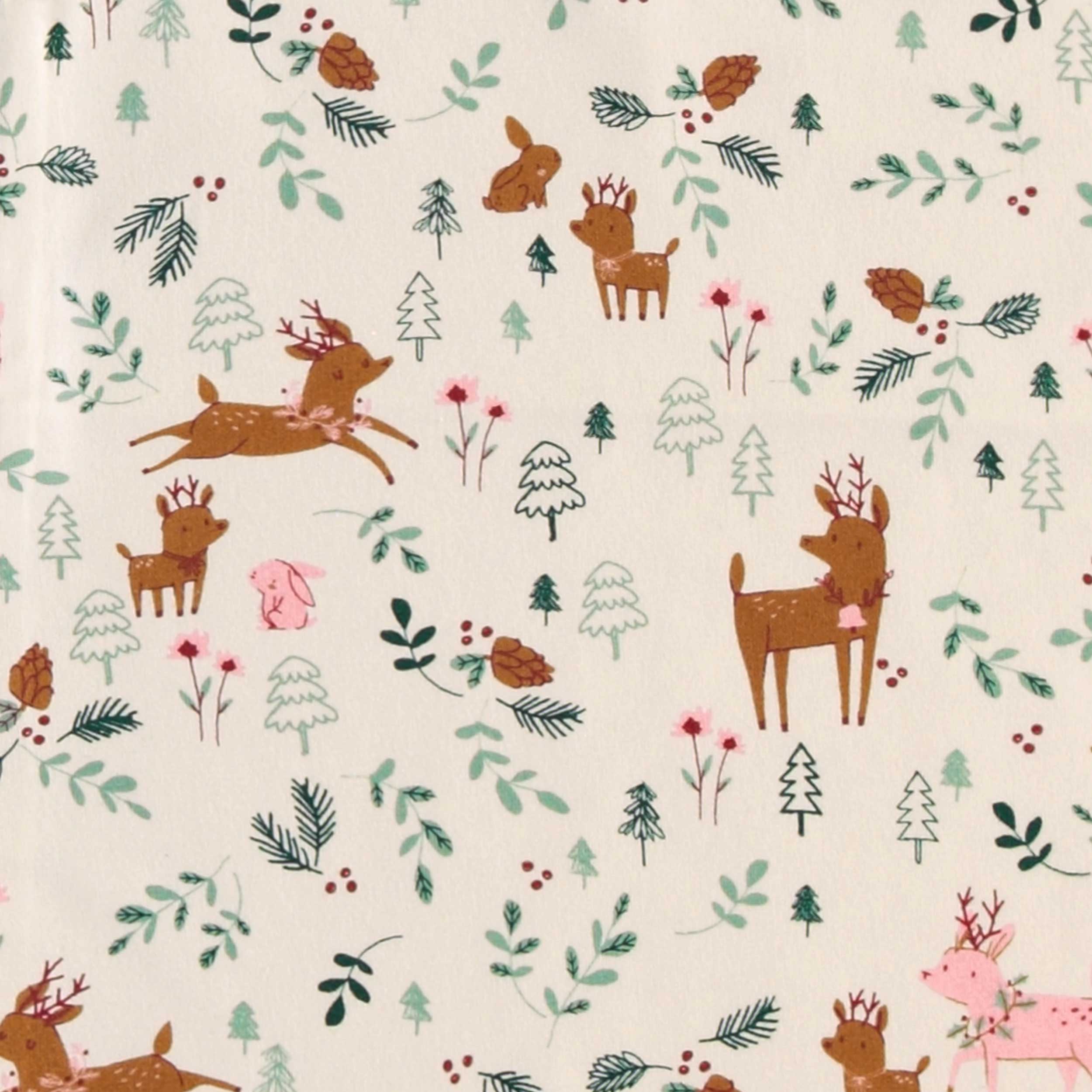 Pyjama des fêtes crème en jersey à motifs de rennes, bébé - Image 3