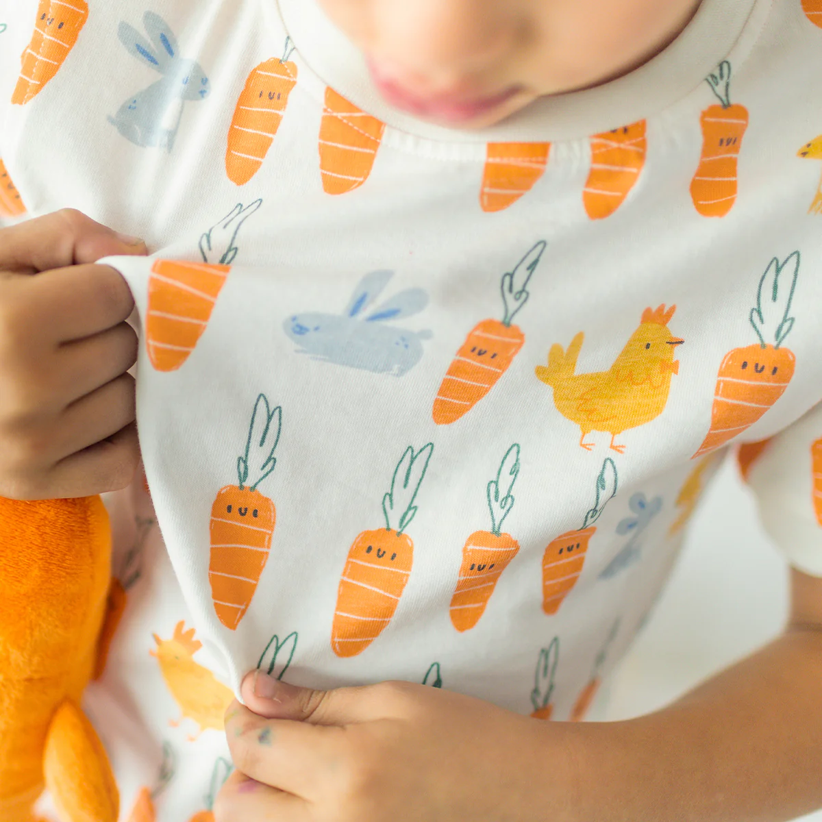 Pyjama deux pièces blanc à motifs de Pâques, enfant - Image 5