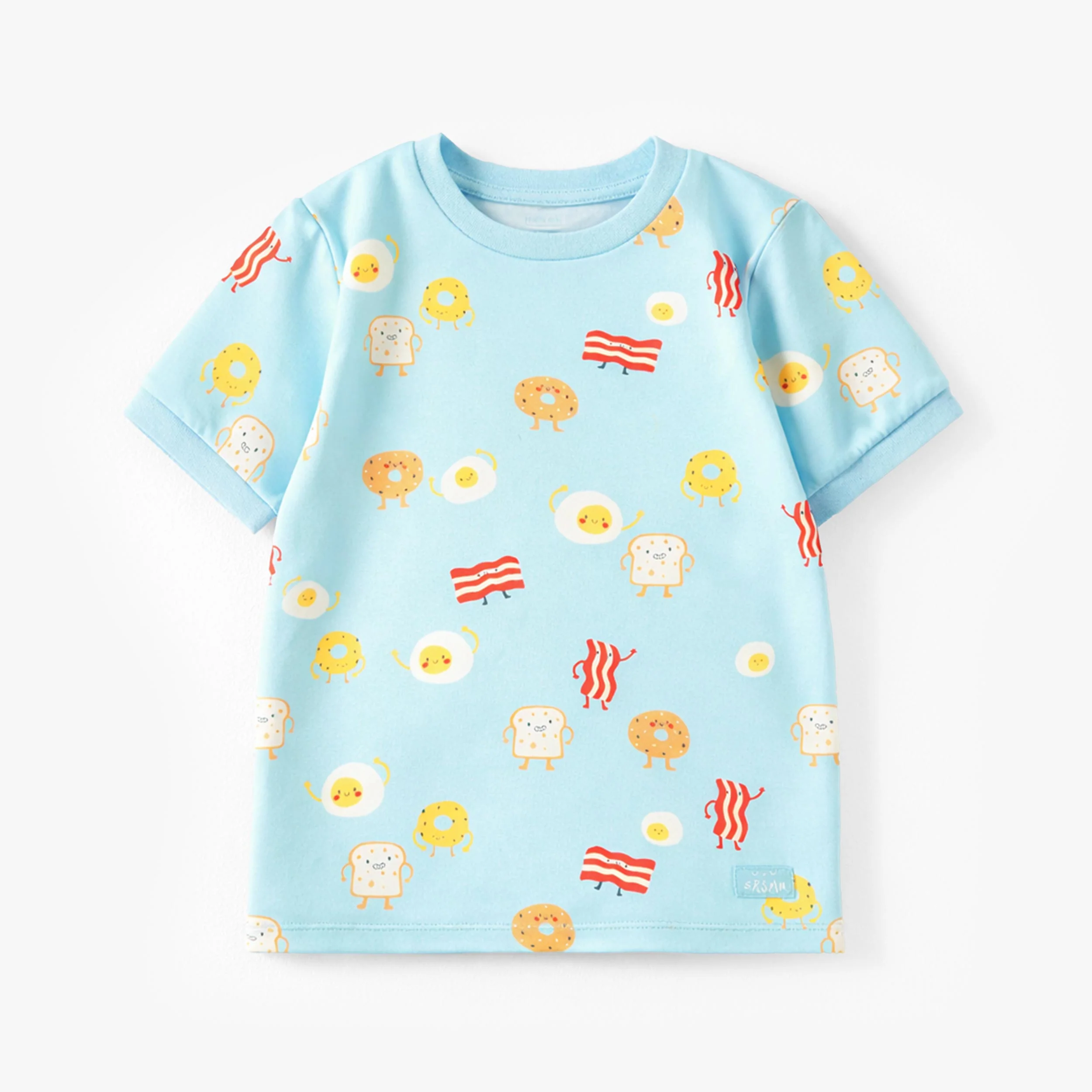 Pyjama deux pièces bleu à motifs de déjeuner, enfant - Image 5