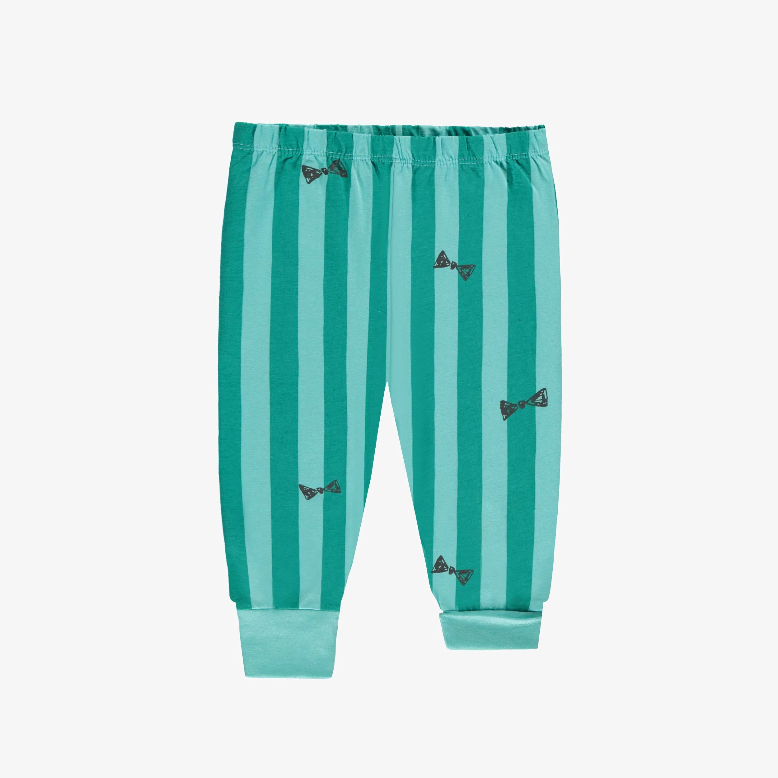 Pyjama deux pièces crème et turquoise avec illustration, bébé - Image 5