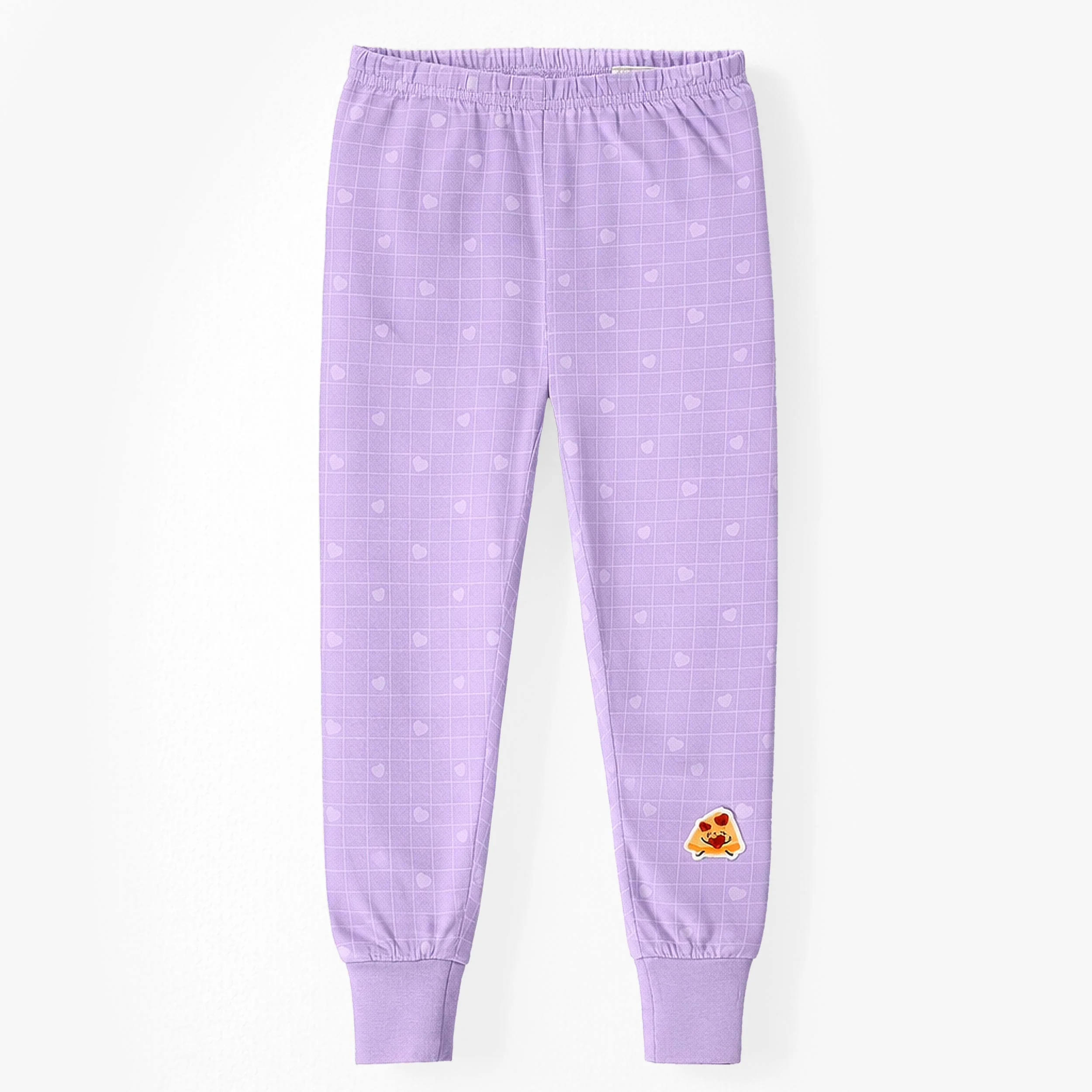 Pyjama deux pièces mauve à motifs de pizzas, enfant - Image 10