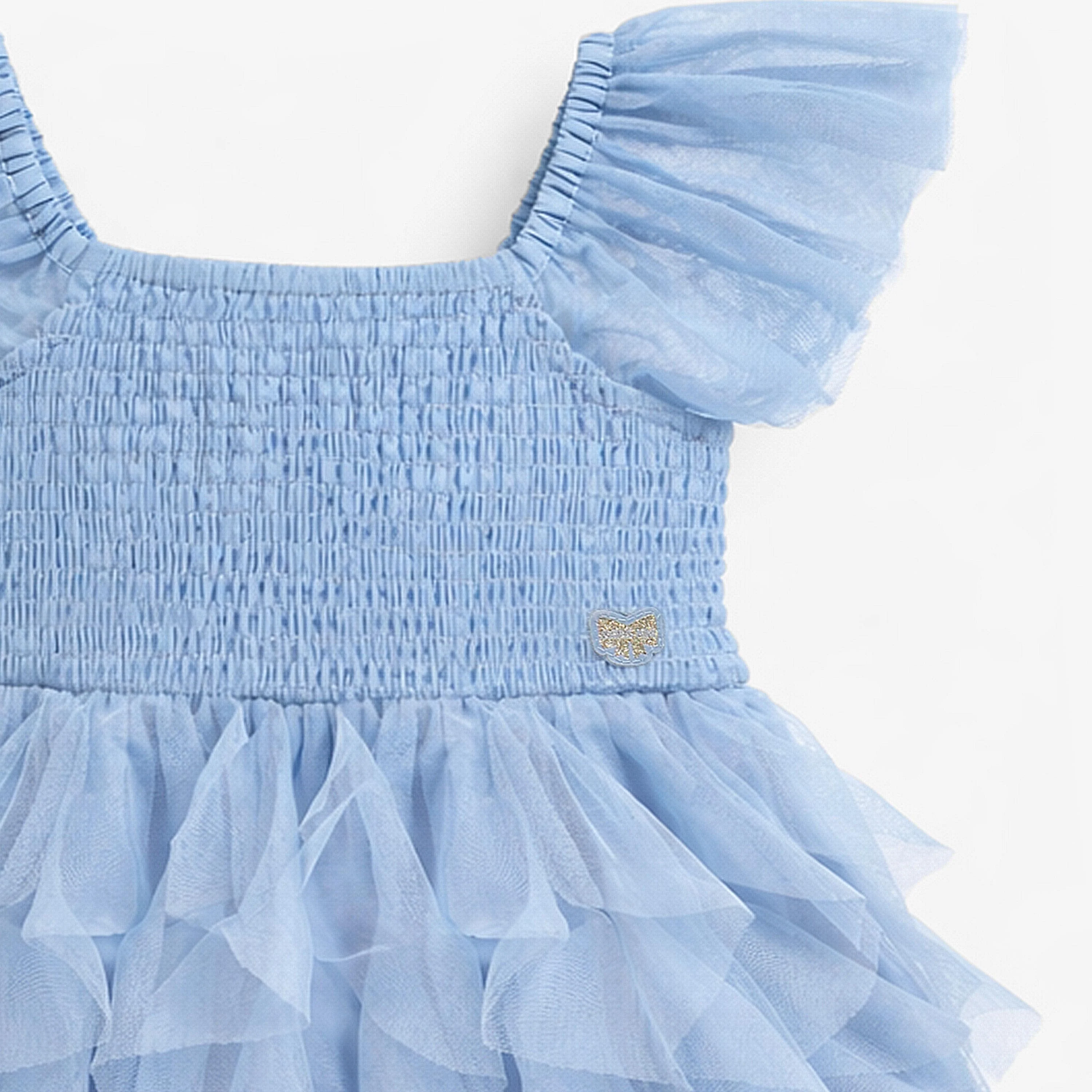 Robe bleue en tulle souple, enfant - Image 5
