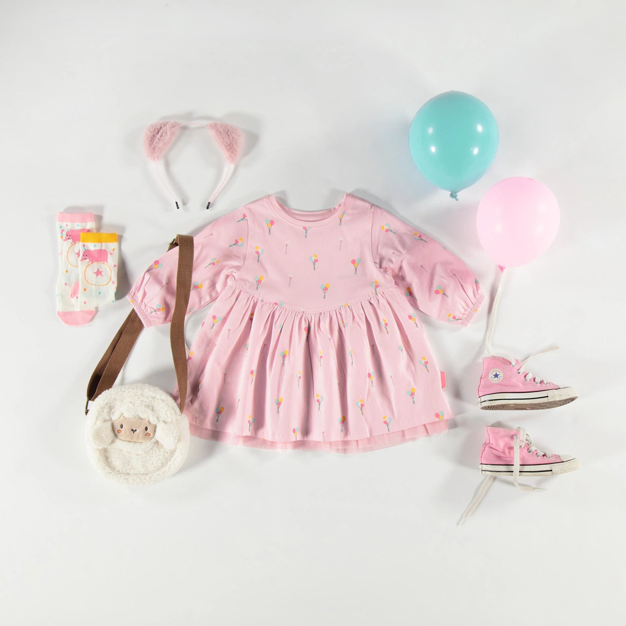 Robe rose à motifs de ballons, bébé - Image 6