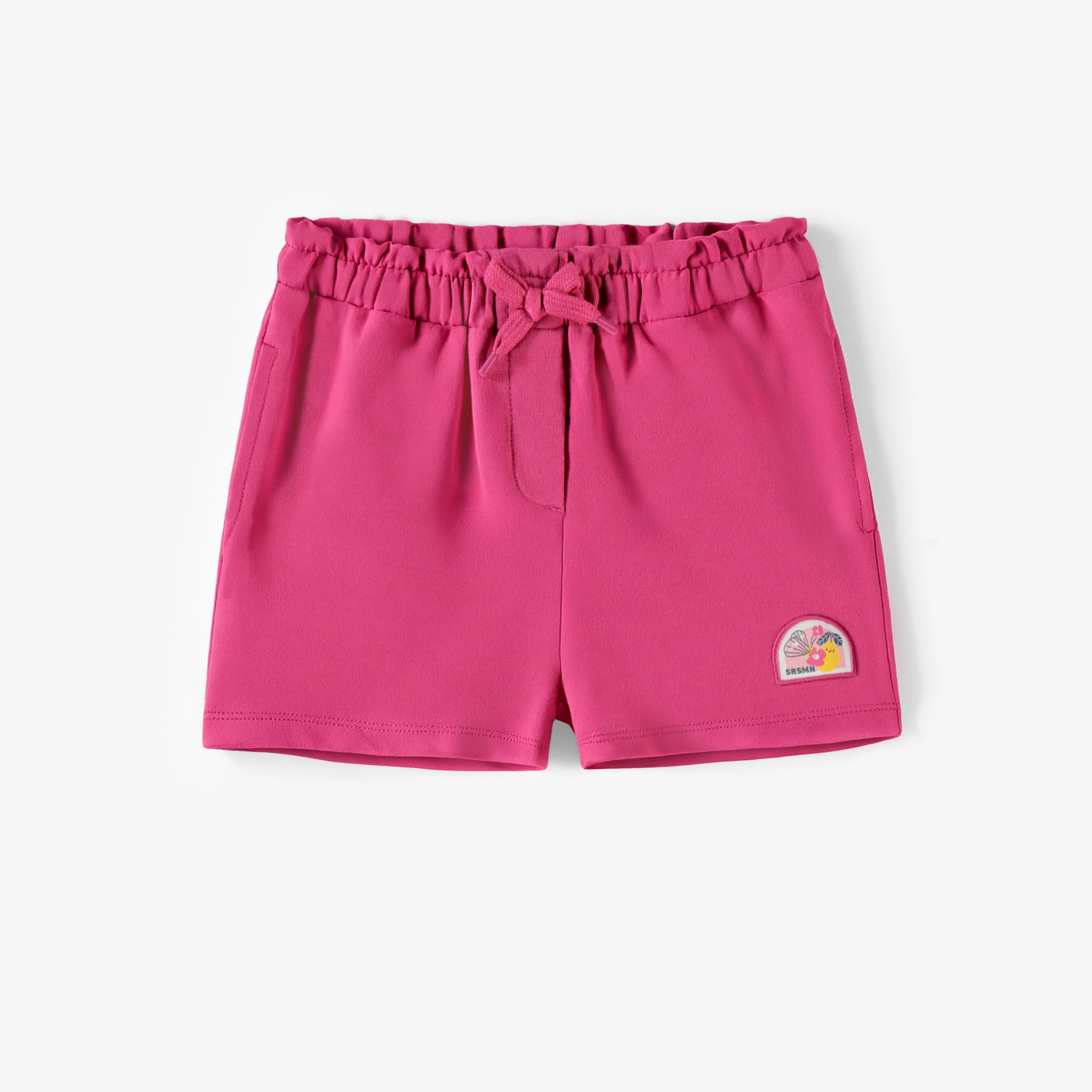Short rose en tricot français, enfant