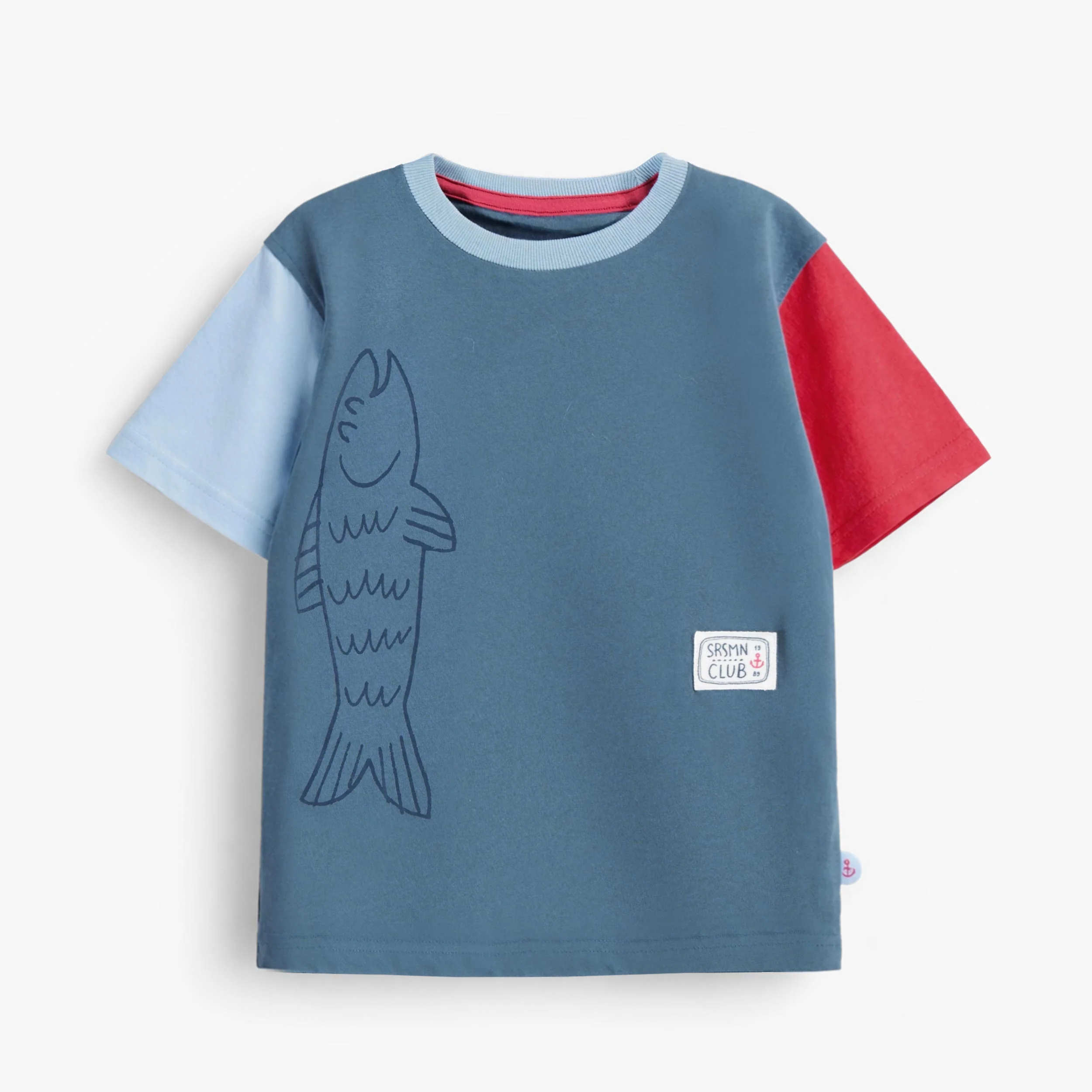 T-shirt bleu marine avec illustration, enfant