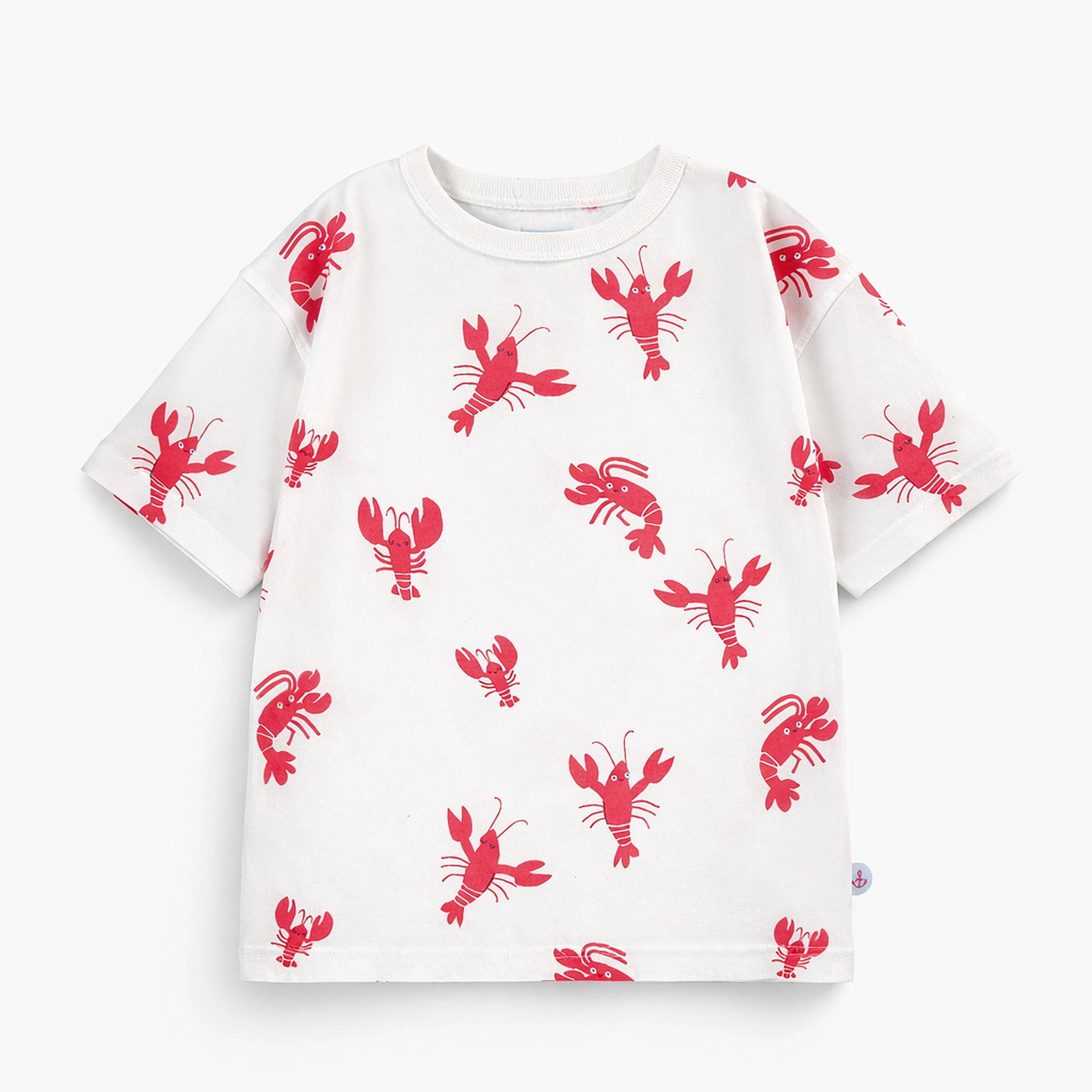 T-shirt crème à motifs de homards, enfant