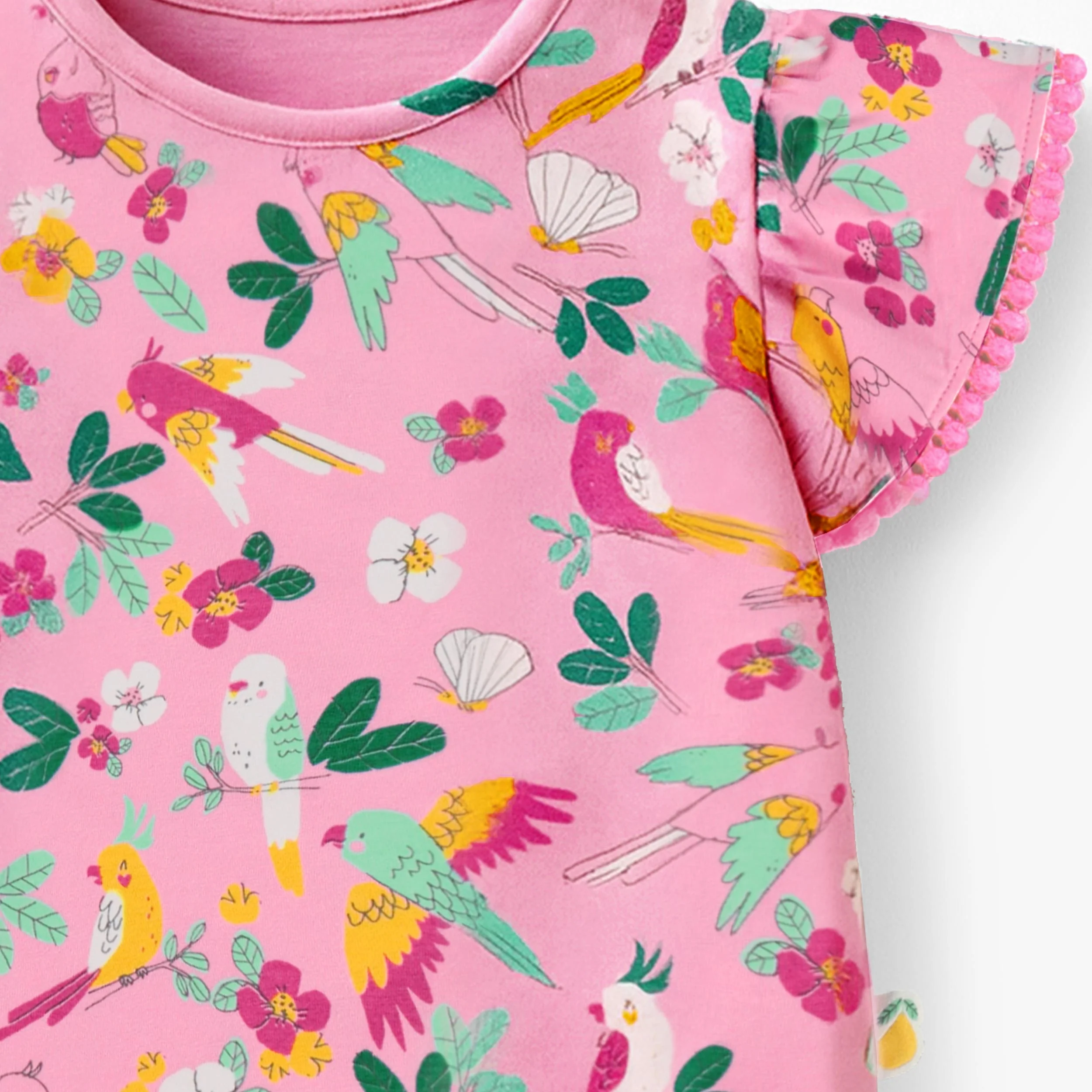 T-shirt rose à motifs tropicaux, bébé - Image 3