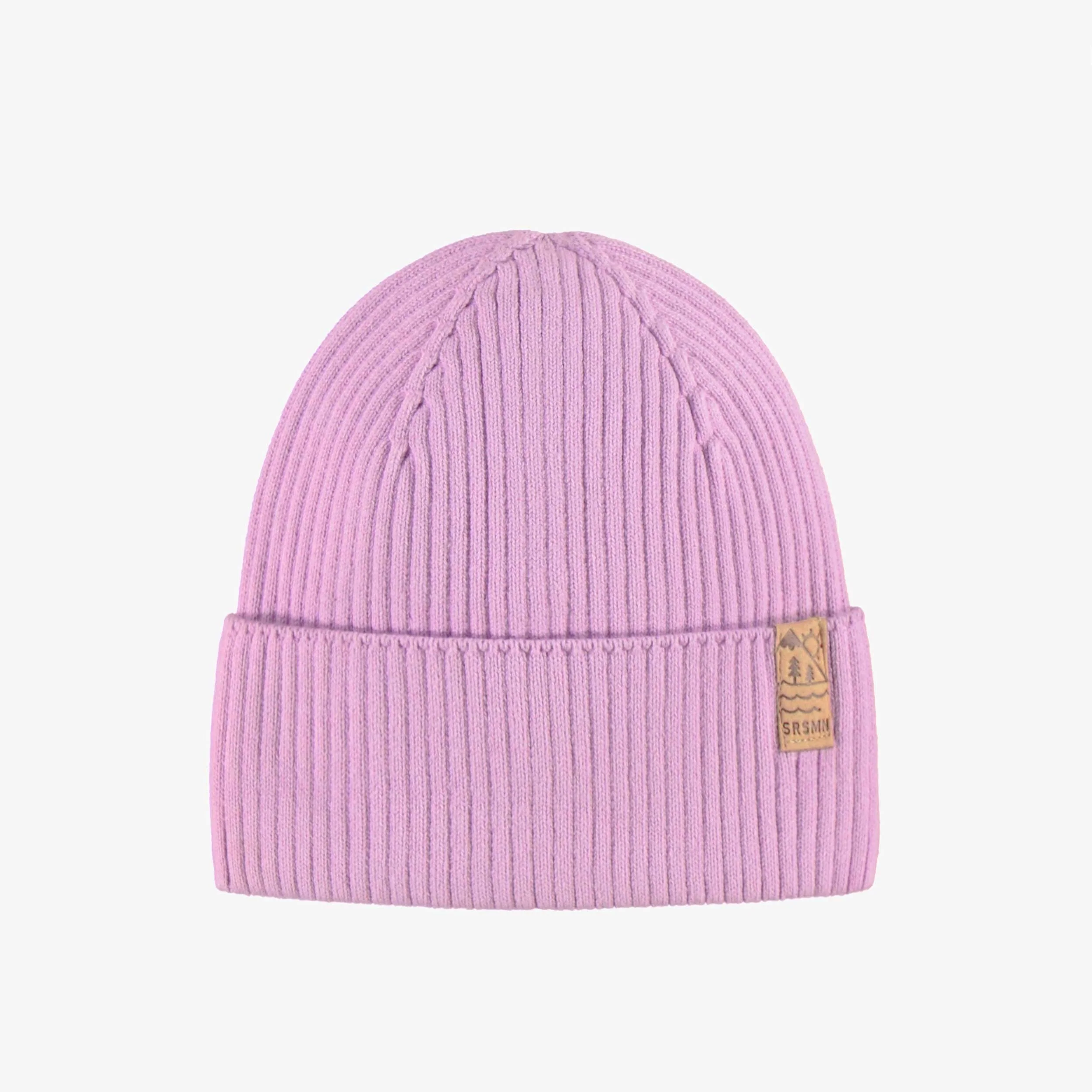 Tuque lilas en tricot, enfant