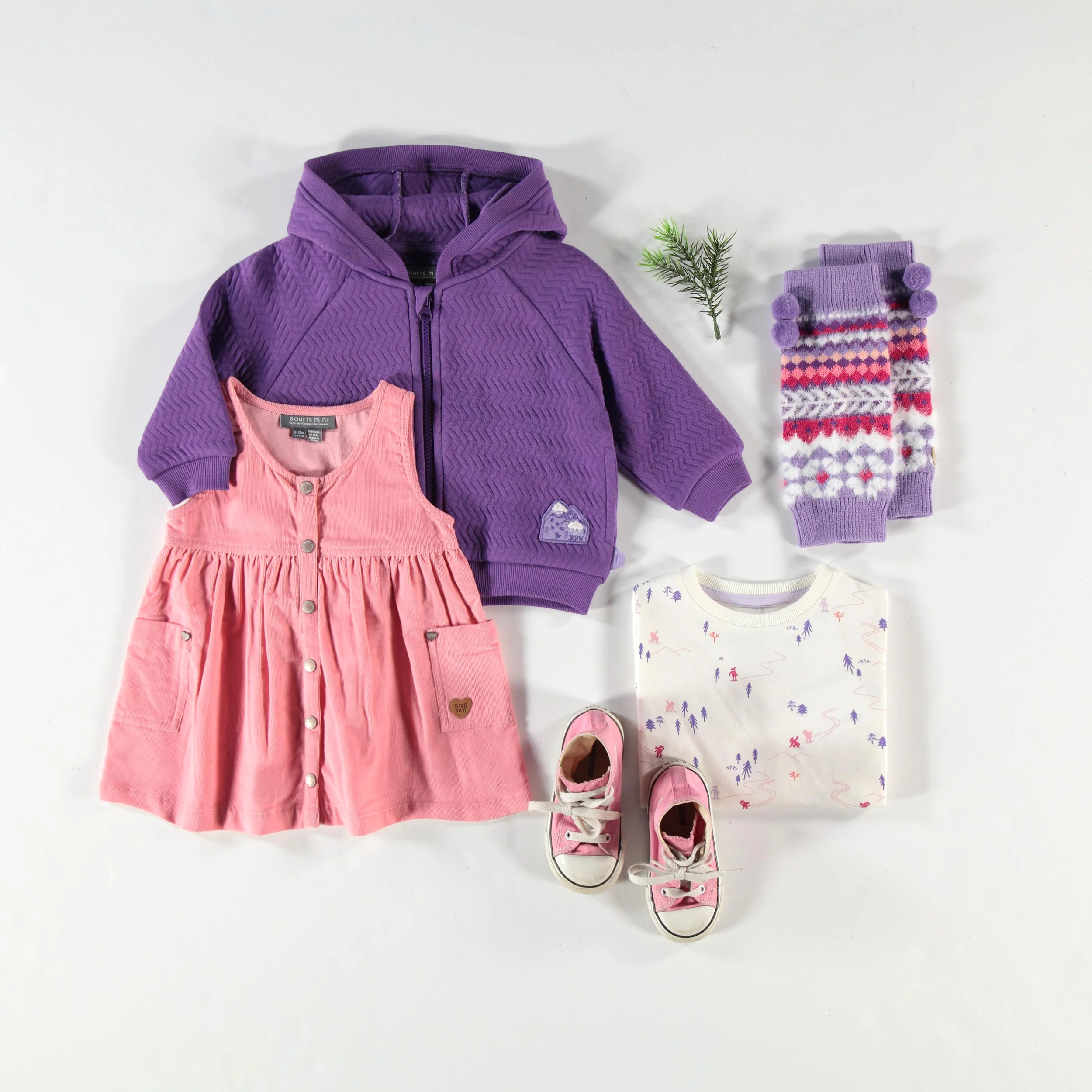 Veste mauve à capuchon, bébé - Image 3